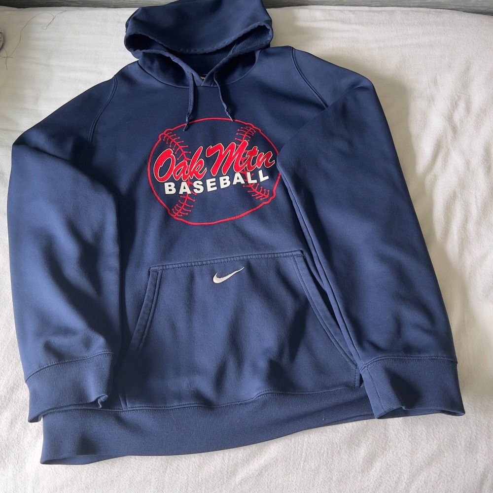 Nike Therma-FIT Oak Mountain Baseball Hoodie Navy Blue Large Sweatshirt